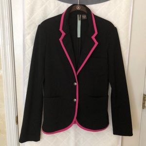Black ponte knit blazer